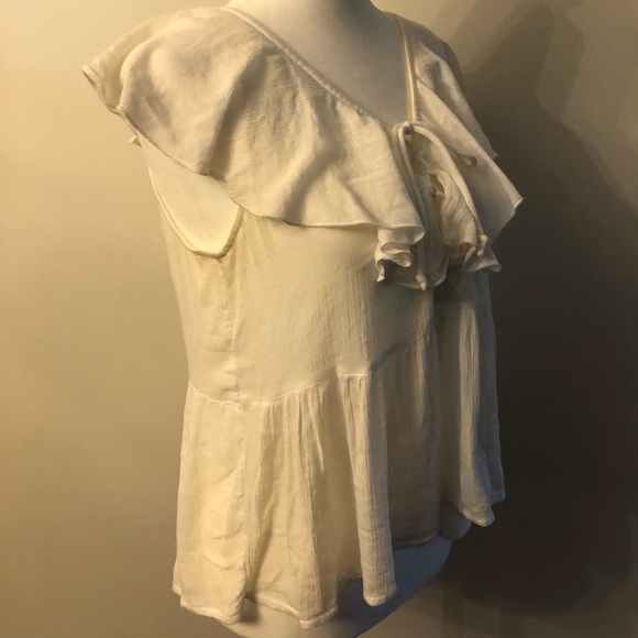 ABOUND White Ruffled Peasant Tank - Picture 3 of 6